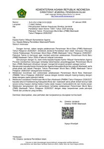 Kemenag Terbitkan Juknis Penerimaan Murid Baru (PMB) Madrasah Tahun Pelajaran 2026/2027